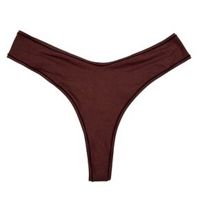 SKIMS Fits Everybody Thong Underwear PN-DTH-0271 Brown Garnet Comfort Stretch 4X
